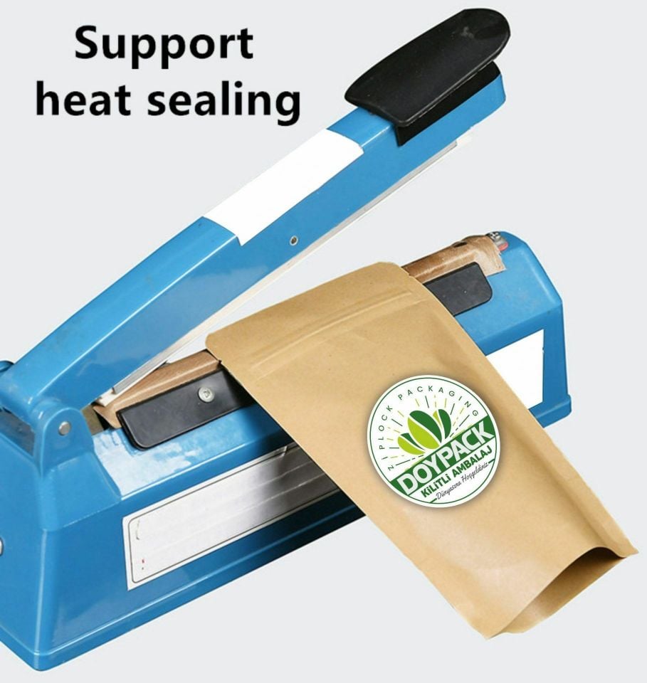 Kraft Alüminyum Kilitli Doypack 500 - 11x18.5cm