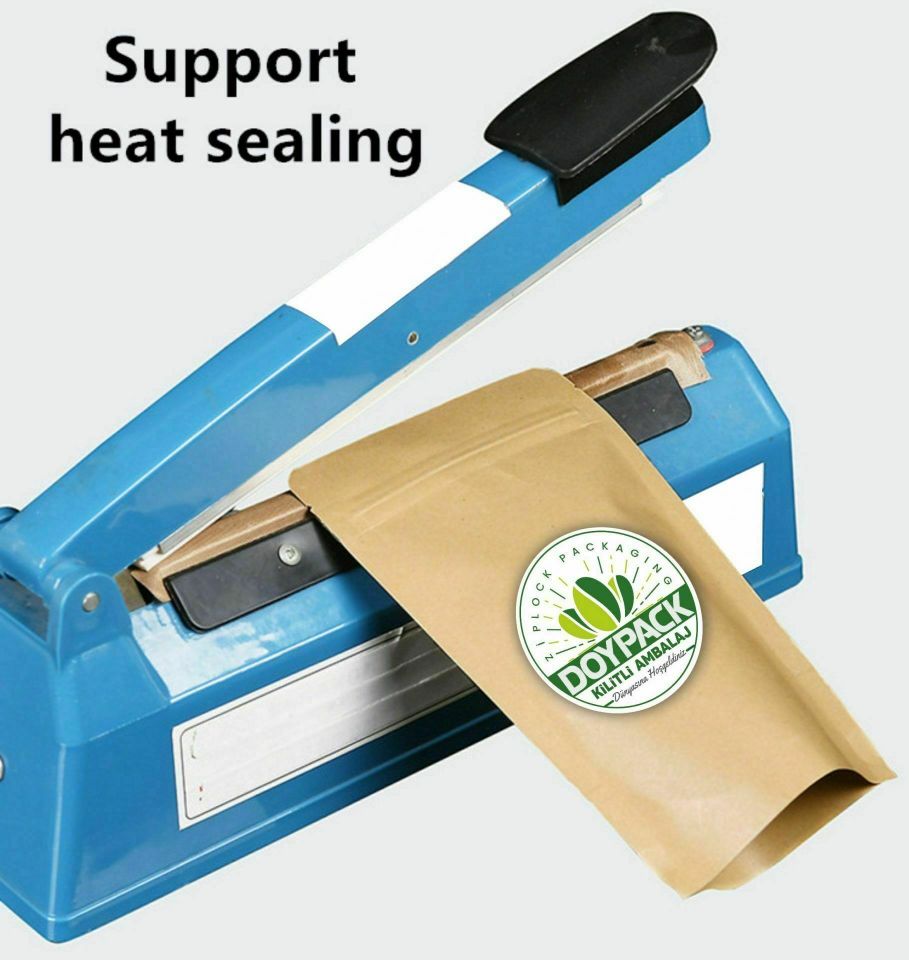 Kraft Alüminyum Kilitli Doypack 500 - 16x24cm