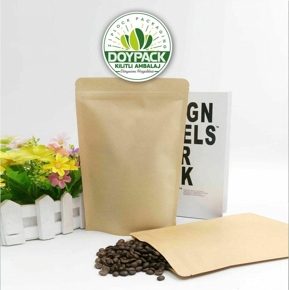 Kraft Alüminyum Kilitli Doypack 1000 - 20x30cm