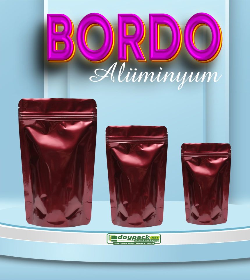 Bordo Alüminyum Kilitli Doypack