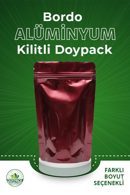 Bordo Alüminyum Kilitli Doypack