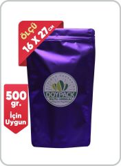 Lacivert Metalize Kilitli Doypack