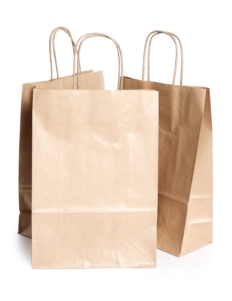 Burgu Saplı Kraft Çanta 200 - 32x40x12cm