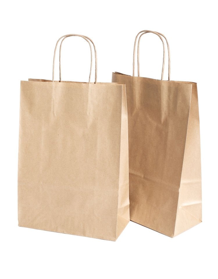 Burgu Saplı Kraft Çanta 200 - 32x40x12cm
