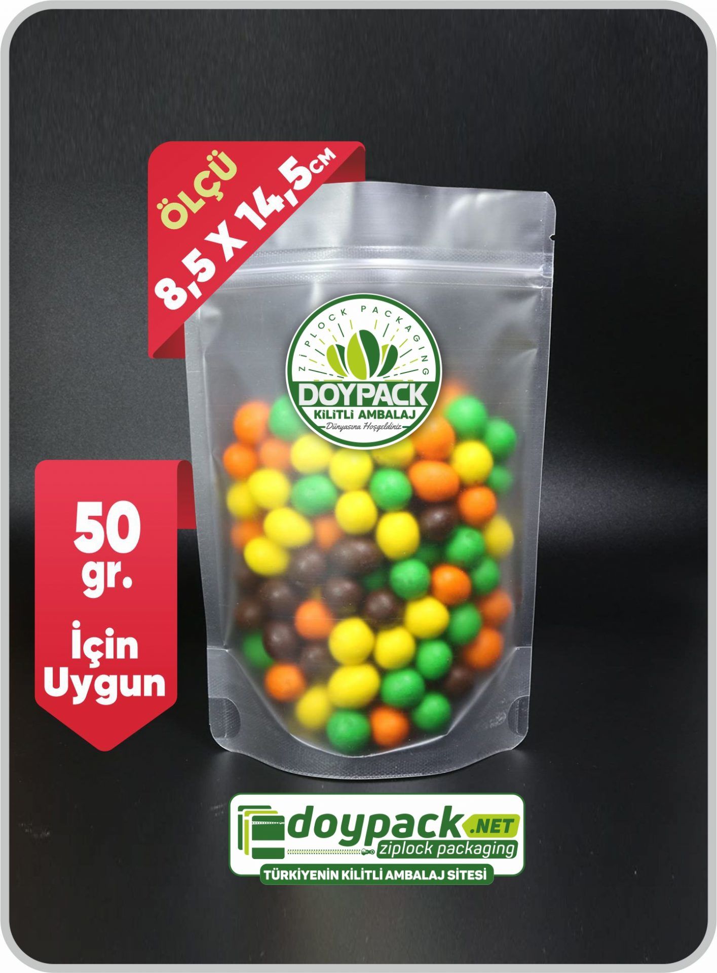 Şeffaf Kilitli Doypack