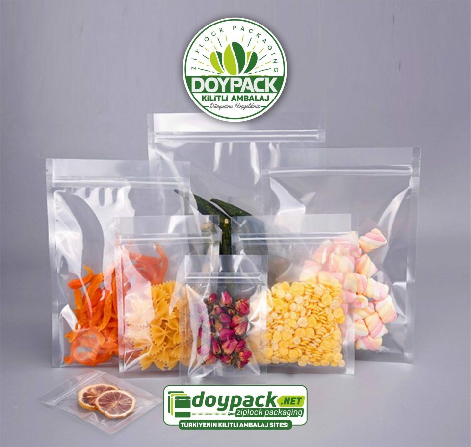 Şeffaf Kilitli Doypack 2500 - 13x22.5cm