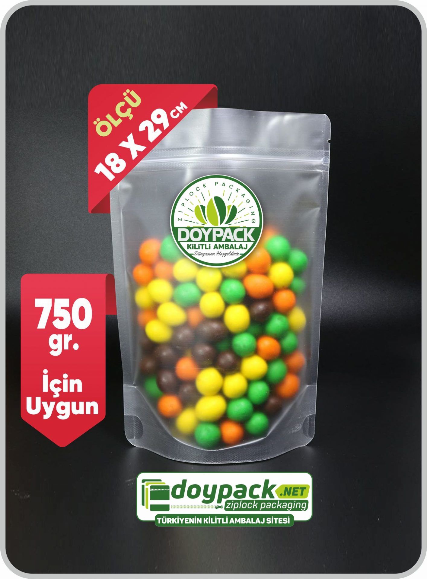 Şeffaf Kilitli Doypack