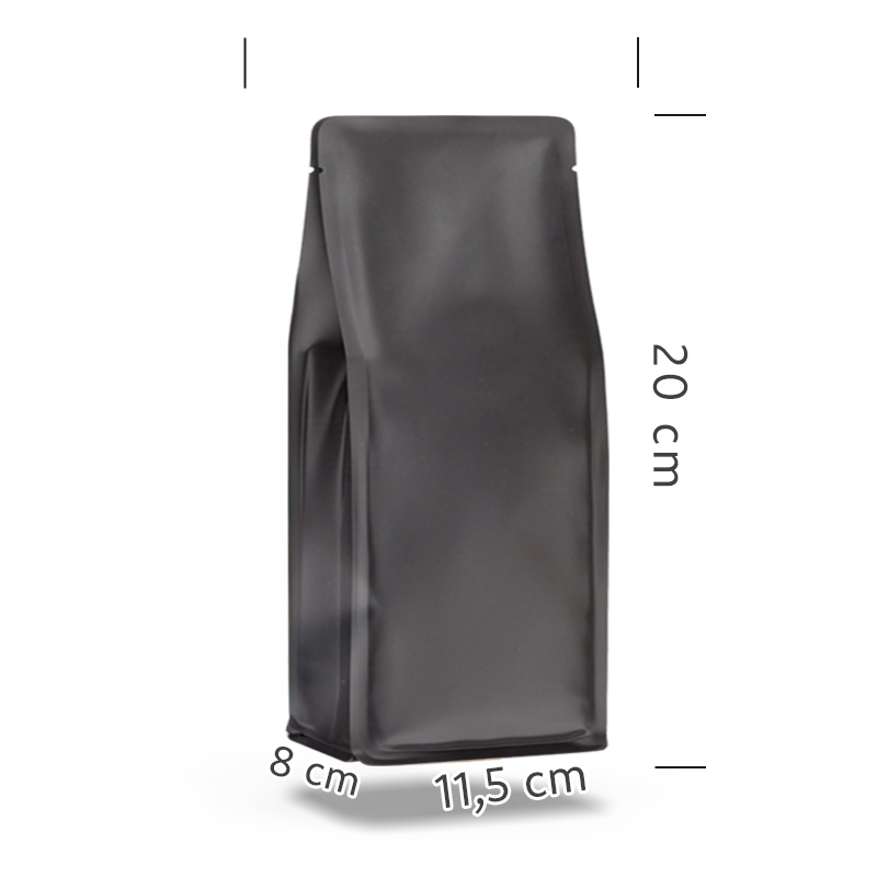 Mat Siyah Metalize Flat Bottom