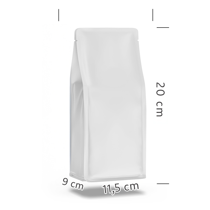 Mat Beyaz Metalize Flat Bottom