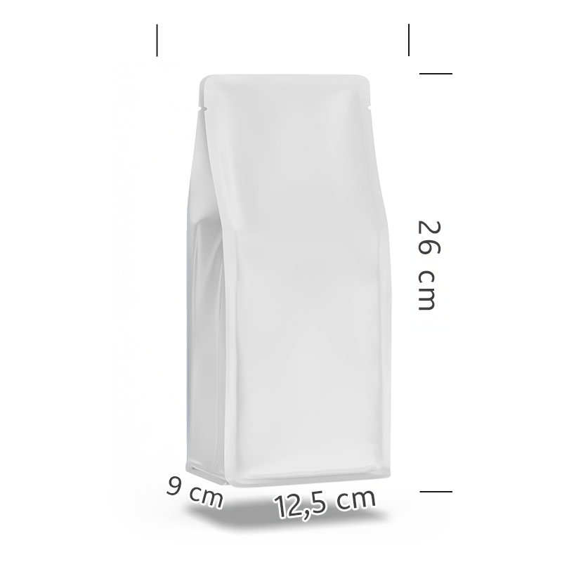 Mat Beyaz Metalize Flat Bottom