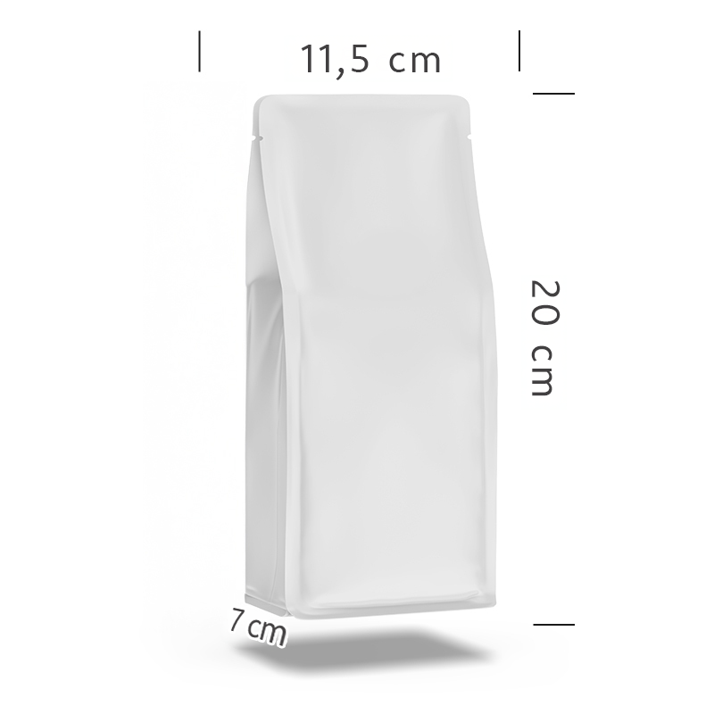 Parlak Beyaz Metalize Flat Bottom