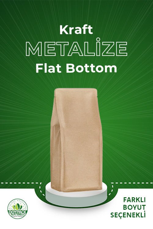 Kraft Metalize Flat Bottom