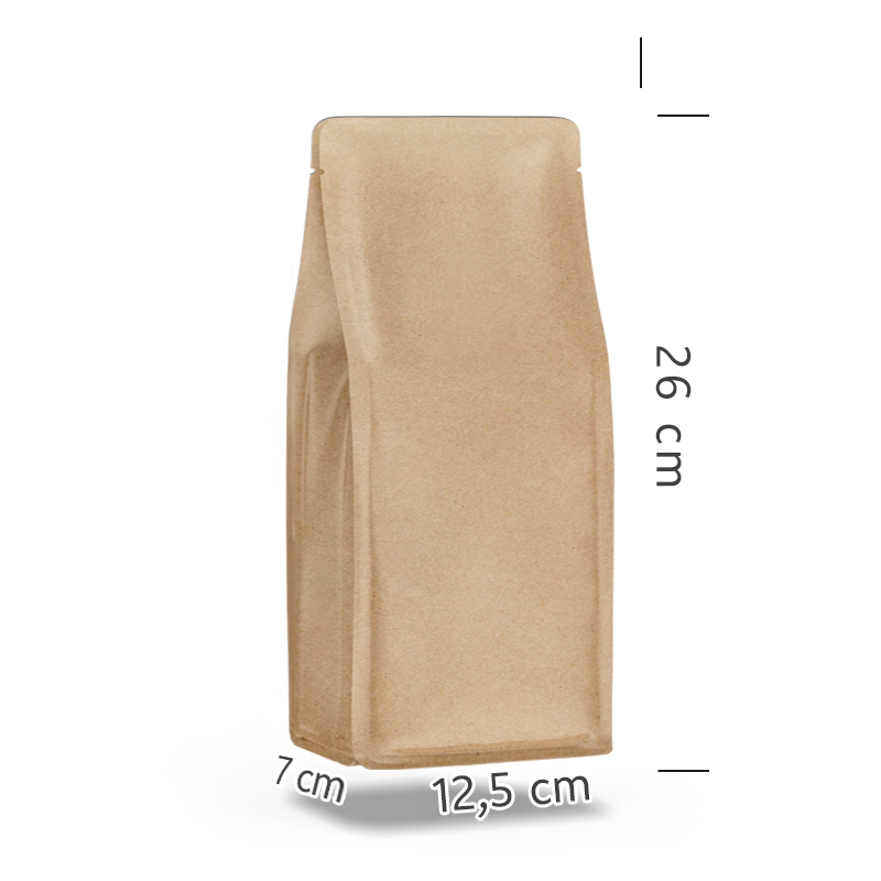 Kraft Metalize Flat Bottom 1000 - 14x35cm - Valfsiz