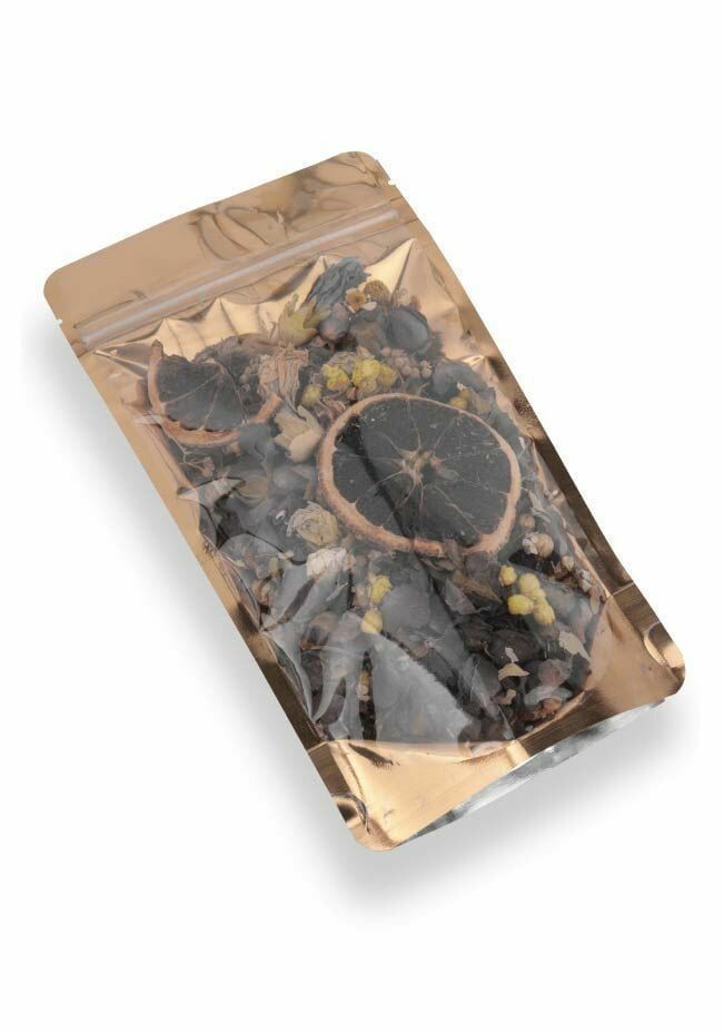 Şeffaf Metalize Gold Kilitli Doypack 50 - 20x30cm