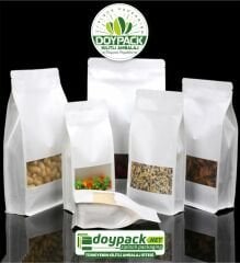 Kraft Pencereli Flat Bottom 50 - 14x35cm