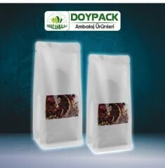 Kraft Pencereli Flat Bottom