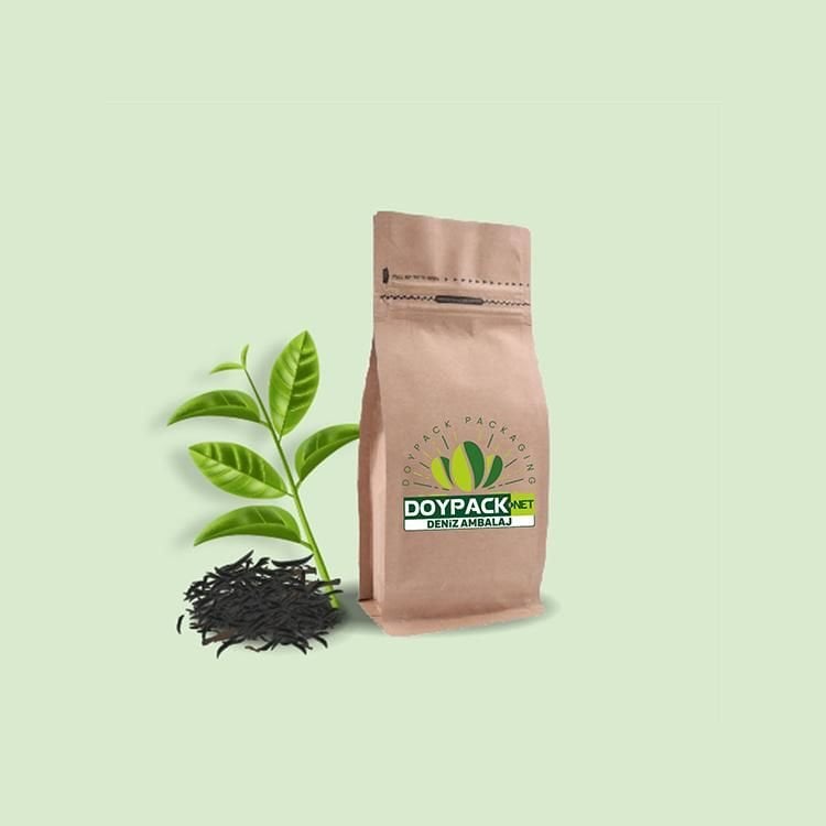 Kraft Kilitli Metalize Flat Bottom