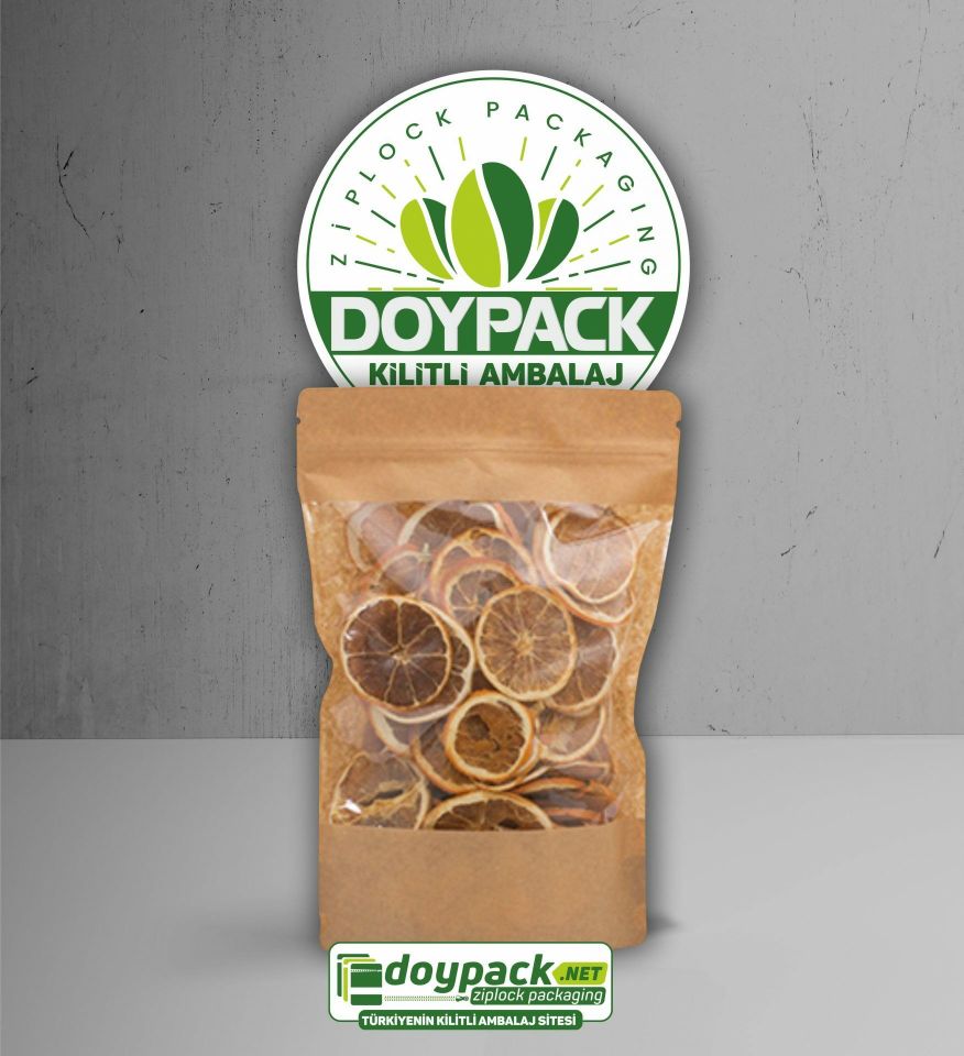 Geniş Pencereli Kraft Kilitli Doypack 500 - 11x18.5cm