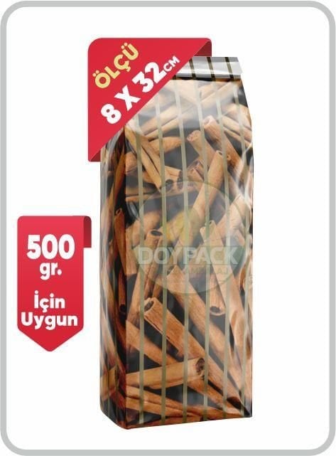 Altın Yaldız Çizgili Yan Körüklü Torba