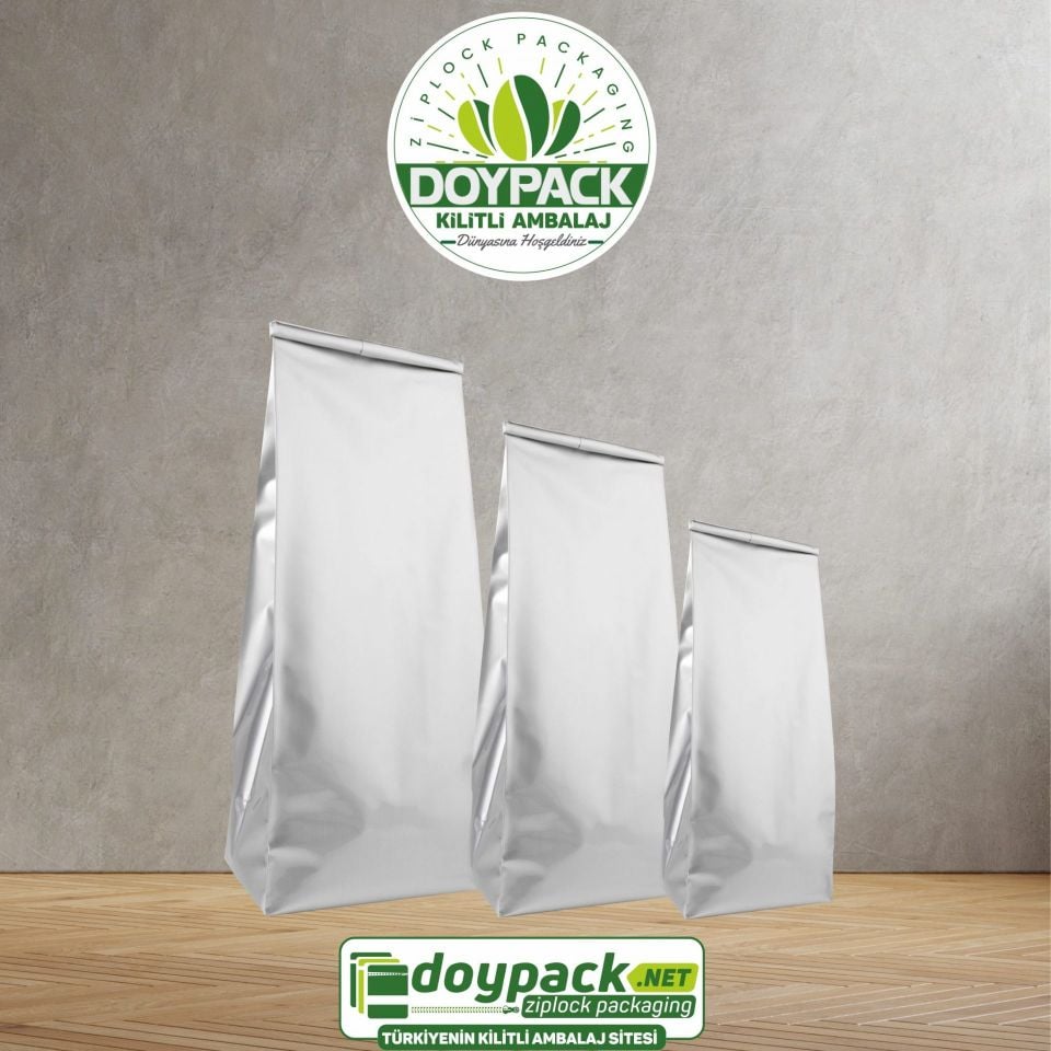 Gri Alüminyum Yan Körüklü Torba 2000 - 7.5x20cm