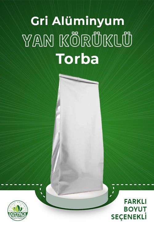 Gri Alüminyum Yan Körüklü Torba 2000 - 7.5x20cm