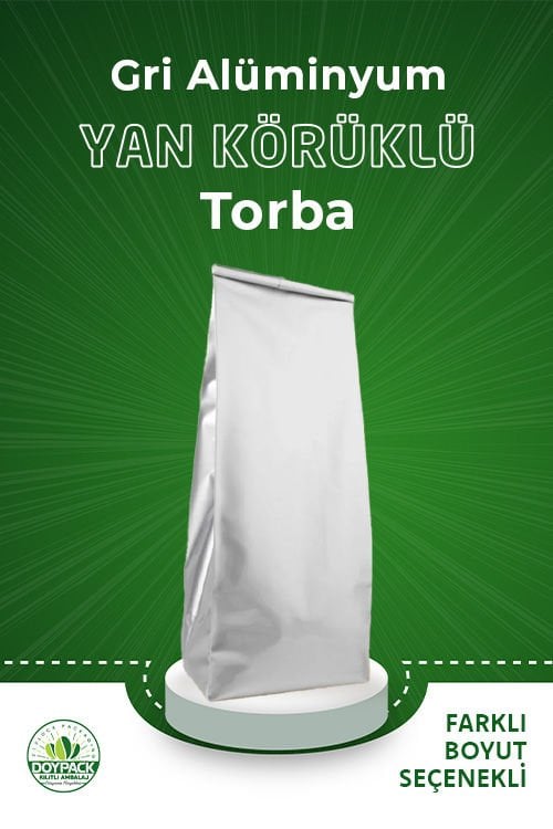 Gri Alüminyum Yan Körüklü Torba 2000 - 7.5x20cm