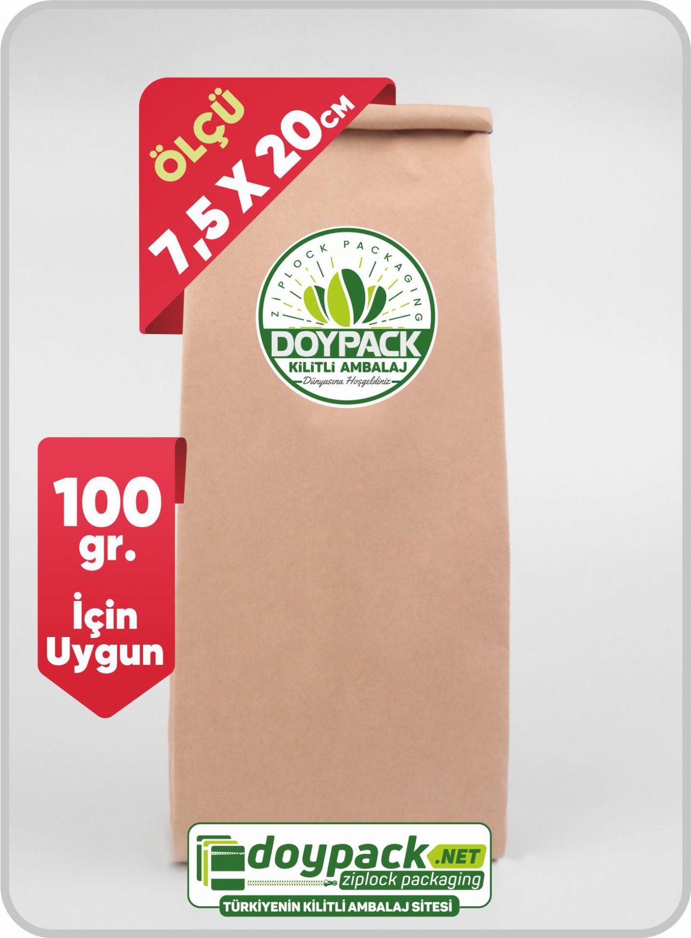 Kraft Alüminyum Yan Körüklü Torba