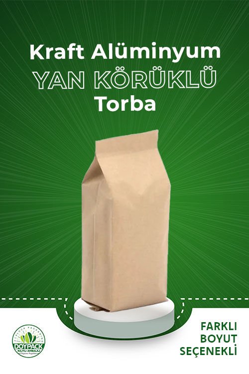 Kraft Alüminyum Yan Körüklü Torba