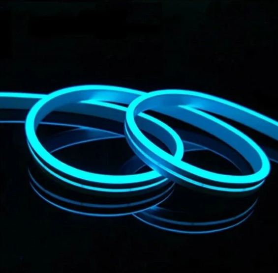 12 Volt 6x12mm Turkuaz Esnek Neon Led (5 Metre)