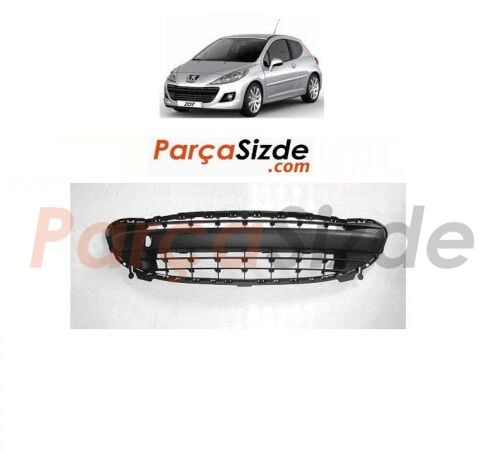 Ön Tampon Ön Izgarası (Siyah) Peugeot 207 (2006-2012) (İTH-7414.QA)