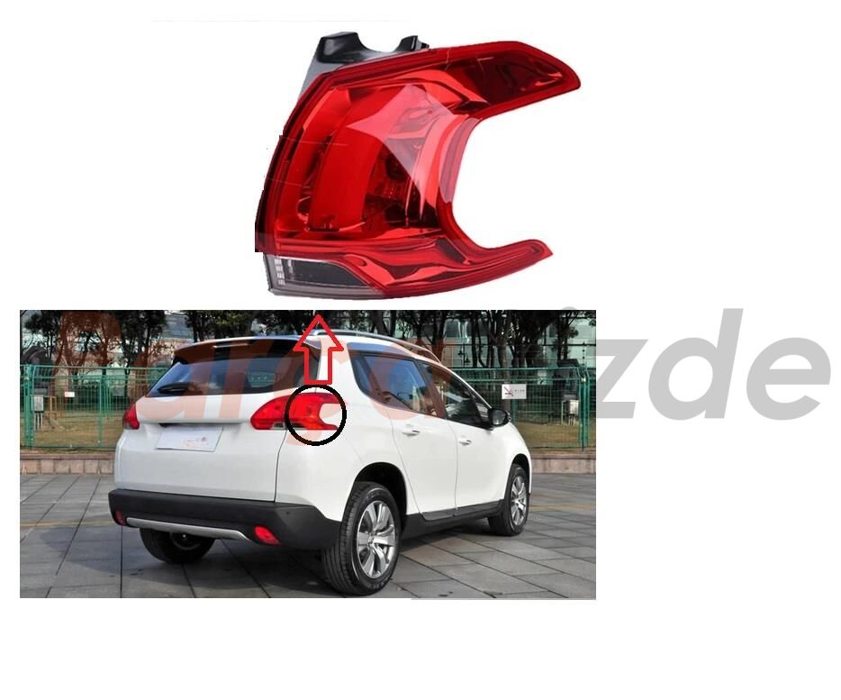 Dış Sağ Arka Stop Çamurluk Tarafı Peugeot 2008 (2013-2018)