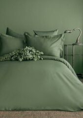 SIMPLY FOREST GREEN PAMUK SATEN ÇİFT KİŞİLİK NEVRESİM TAKIMI