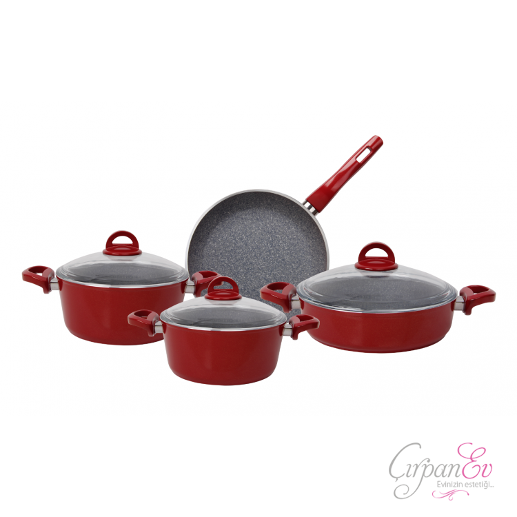 KARACA RED SILVER BIO GRANIT 7 PARÇA SET