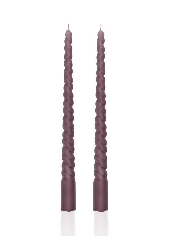 BURGU 2'Lİ ŞAMDAN MUM VİZON 29CM