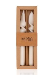 BURGU 2'Lİ ŞAMDAN MUM KREM 25CM