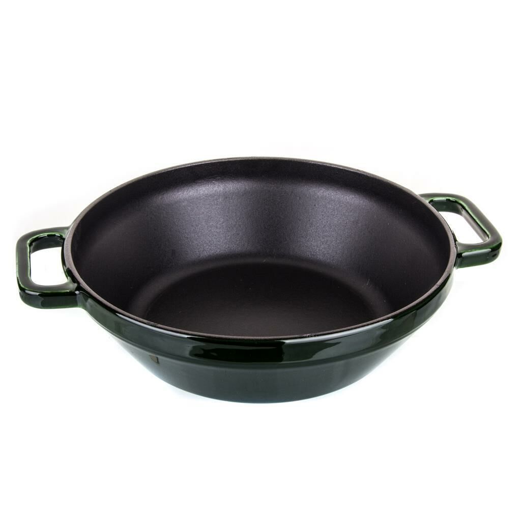 YEŞİL DÖKÜM DEMİR WOK TAVA 28CM