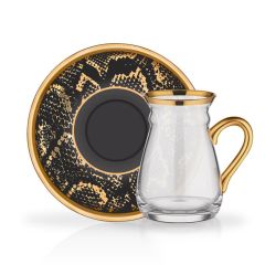 ALONI TEK KİŞİLİK KULPLU ÇAY SETİ