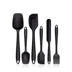 SİYAH 6 PARÇA SİLİKON SPATULA/MUTFAK SETİ