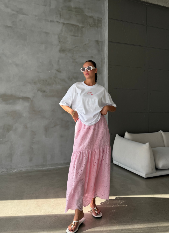 PEMBE BOHO EYELET ETEK