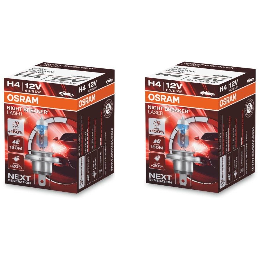 Osram H4 % 150 Güçlü % 20 Beyaz Işık