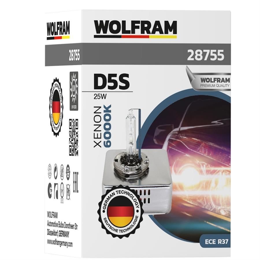 Wolfram D5S Xenarc 6000K Ultraviolet +%30 Beyaz Işık