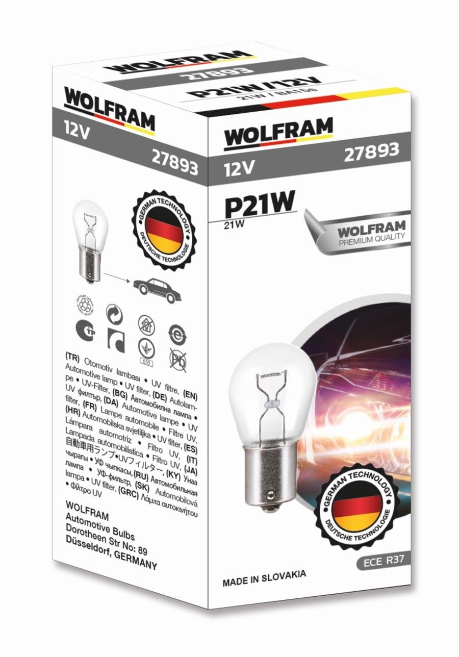 Wolfram P21W 93 Ampul