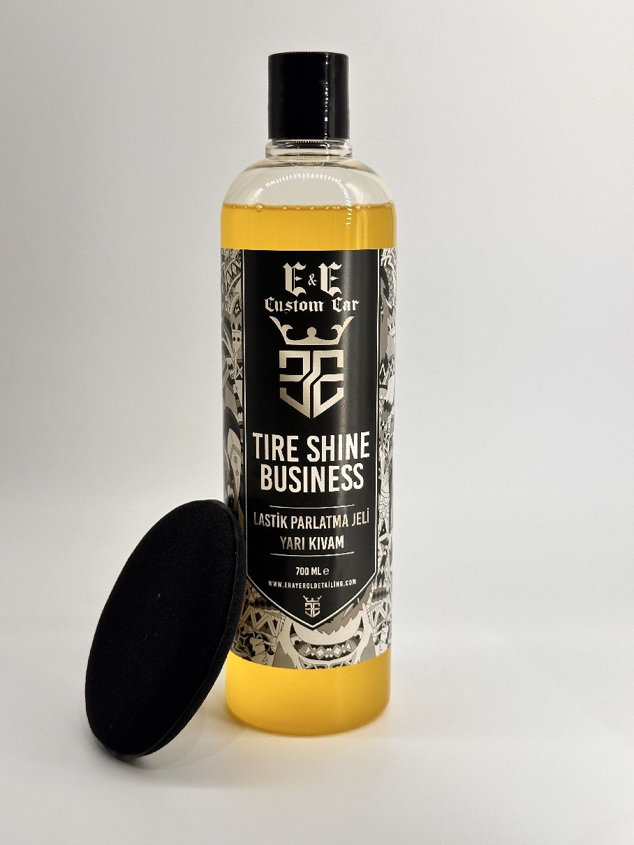 E&E Custom Car Tire Shine BUSINESS Lastik Parlatma Jeli 700 ml (UYGULAMA PEDİ HEDİYELİ)