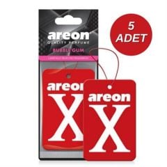 Areon X Bubble Gum ( Kırmızı ) Oto Araç Kokusu 5'li