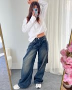 KUŞAKLI BAGGY JEANS