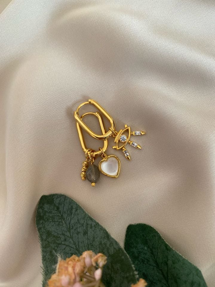Fiona | Çoklu Charm Küpe