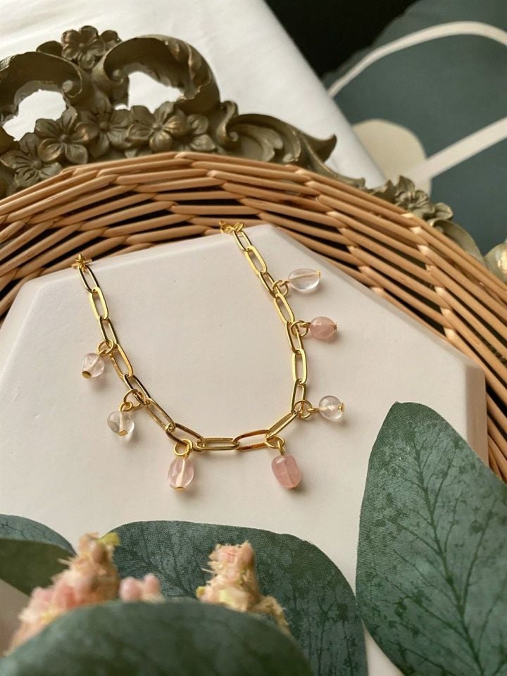 Kuvars Taşı Charm Bileklik