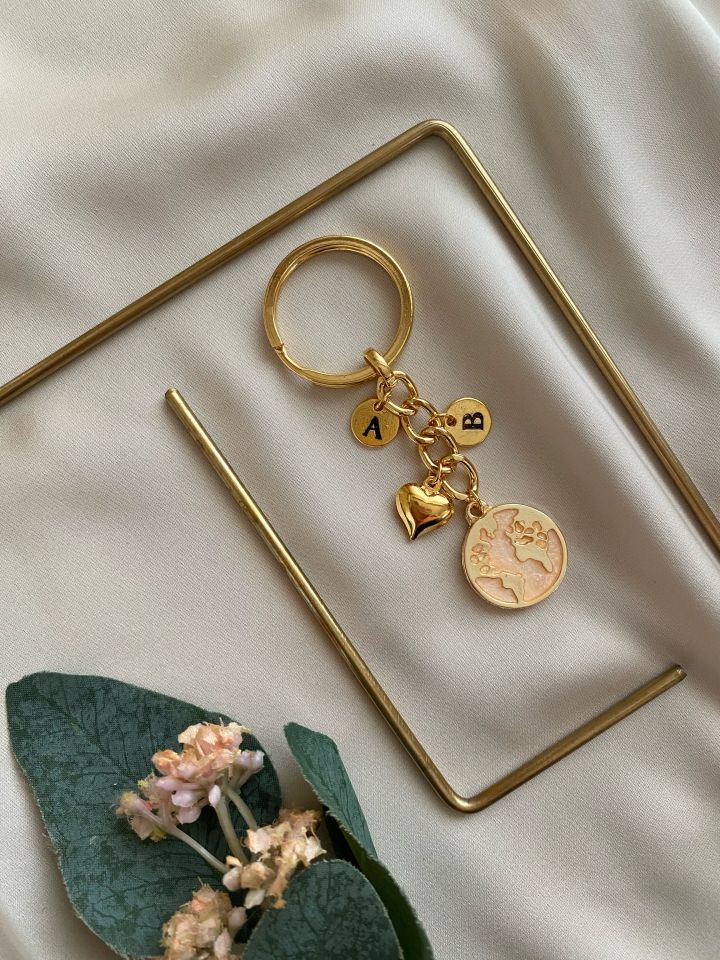 Harf Charm Dünya Anahtarlık