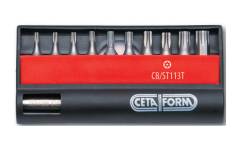 Ceta Form 11 Parça Delikli TORX Bits Uç Takımı - 1/4'' Bits Tutucu ile