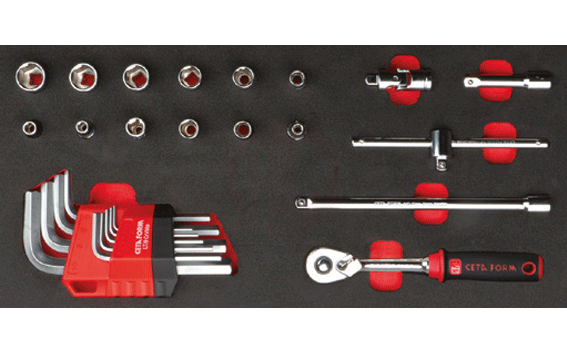 Ceta Form 26 Parça 1/4'' Lokma ve Allen Anahtar Seti (EVA'lı)